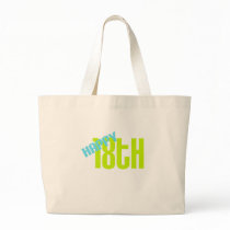 Cute, "Happy 18th Birthday" Tote Bag