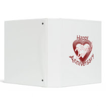 Cute, "Happy 25th Anniversary" Heart design Binders