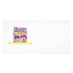 Cute, "Happy Anniversary" design Photo Card Template