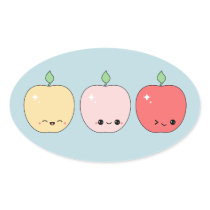Cute Happy Apples Stickers