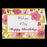 Cute Happy Birthday card cards