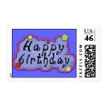 Cute happy birthday postage