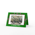 Cute Happy Camper Big RV Coach Motorhome Greeting Cards