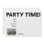 Cute Happy Camper Big RV Coach Motorhome Invitation