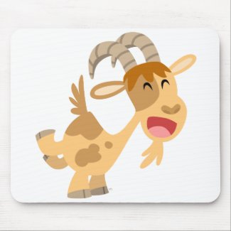 Cute Happy Cartoon Goat Mousepad mousepad