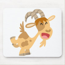 Cute Happy Cartoon Goat Mousepad by Lioness_Graphics Cute Happy Cartoon Goat Mousepad