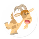 Cute Happy Cartoon Goat Sticker