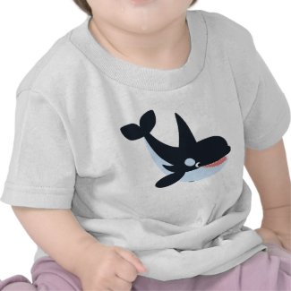 Cute Happy Cartoon Killer Whale Baby T-Shirt