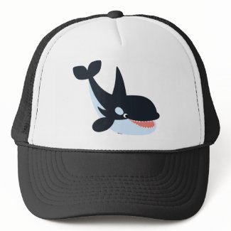 Cute Happy Cartoon Killer Whale Hat