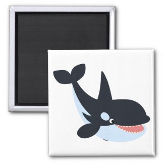 Cute Happy Cartoon Killer Whale Magnet