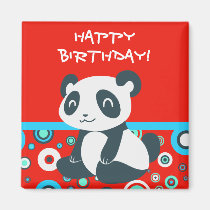 Cute Happy Cartoon Panda magnets