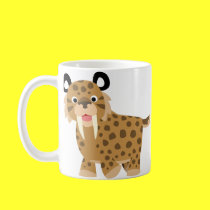 Cute Happy Cartoon Smilodon Mug mugs