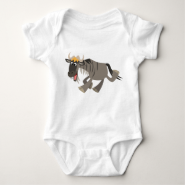 Cute Happy Cartoon Wildebeest Baby T-shirts