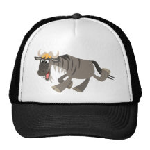 Cute Happy Cartoon Wildebeest Hat