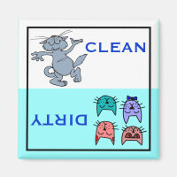 Cute Happy Cats Custom Color Dishwasher Fridge Magnet