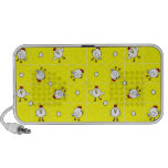 Cute Happy Chicken Dance Yellow iPod Speakers