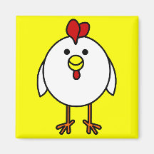 Cute Happy Chicken Refrigerator Magnets