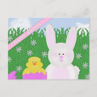 Cute Happy Easter Postcard postcard