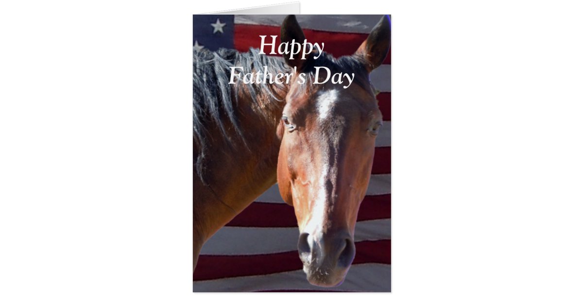 Cute Happy Father's Day Horse for a Special Dad Card | Zazzle