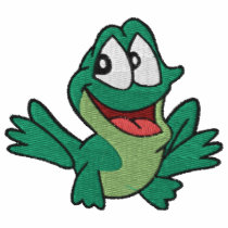 Cute Happy Frog embroidered shirts by silly_strings Cute Happy Frog embroidered shirts