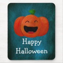 Cute Happy Halloween Pumpkin Mousepad