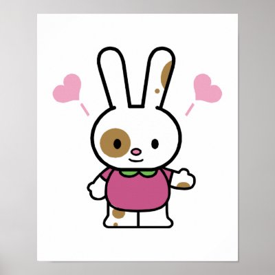 cute pictures of bunnies. cute happy hearts unny print