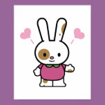 cute happy hearts bunny