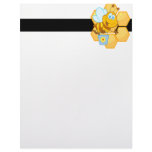cute happy honey bee and honeycomb customized letterhead