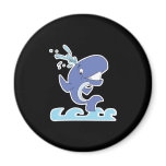 cute happy jumpy whale magnets