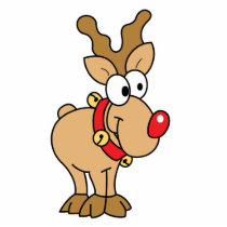 Cute Happy Little Red Nose Reindeer photo sculptures by doonidesigns Cute Happy Little Red Nose Reindeer photo sculptures
