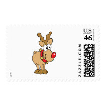 Cute Happy Little Red Nose Reindeer Stamps