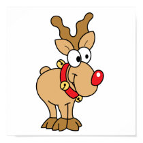 Cute Happy Little Red Nose Reindeer posters by doonidesigns Cute Happy Little Red Nose Reindeer posters
