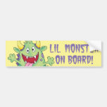 cute happy monster bumper sticker