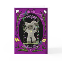 Cute Happy Mother' s Day Card with sheep