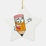 cute happy pencil cartoon christmas tree ornaments