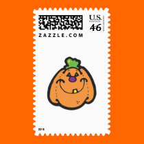 cute happy pumpkin postage