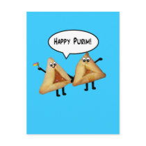 Cute Happy Purin Hamantaschen Postcard