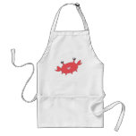 Cute Happy Red Crab Aprons
