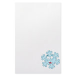 cute happy silly cartoon snowflake character custom stationery