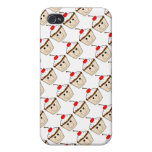 cute happy smiling cupcake with cherry on top iPhone 4 case