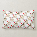 cute happy smiling cupcake with cherry on top pillow