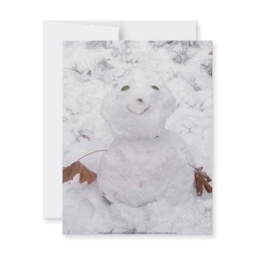 cute happy snowman invitation