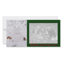 cute happy snowman photo cards by dlmtleArt cute happy snowman photo cards