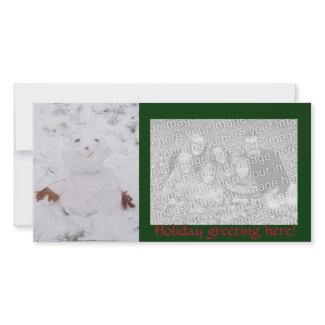 cute happy snowman photocard