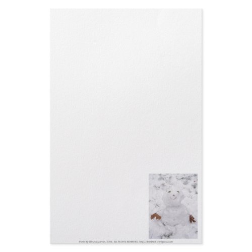 cute happy snowman stationery