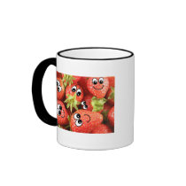 Cute Happy Strawberries Coffee Mug
