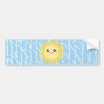 Cute Happy Sun Bumper Stickers
