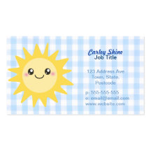 Cute Happy Sun Business Card Templates