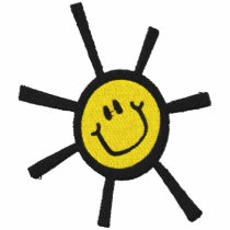 Cute Happy Sun Chest and Large on Back embroidered shirts