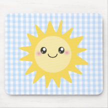 Cute Happy Sun Mouse Pad